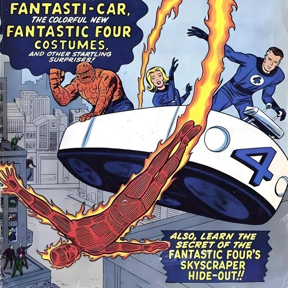 Fantastic Four #3 Comic Book Cover vinyl coated canvas Fabric Poster - Picture 2 of 2